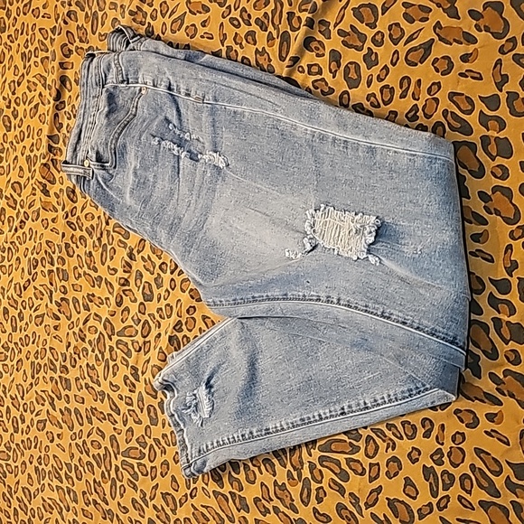 KUNMI size 12 light blue frayed jeans, hardly worn #Rockstarlife - Picture 5 of 7